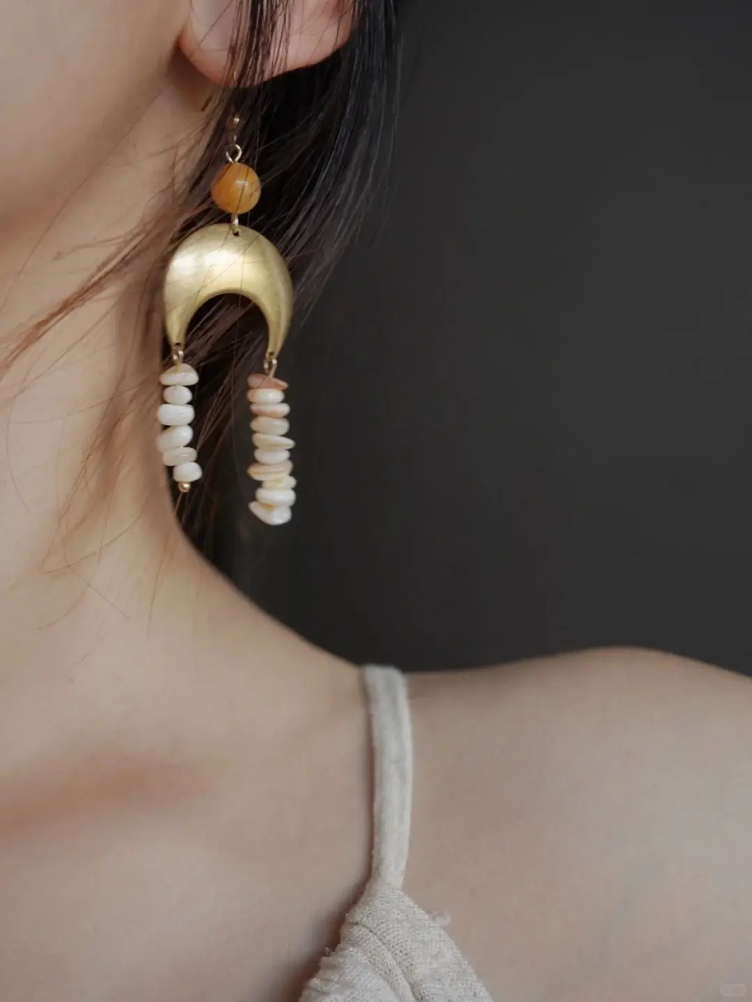 Handmade vintage-style earrings with original design and 925 silver hooks