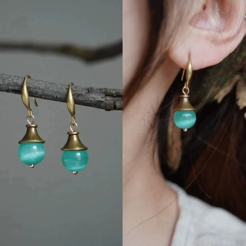 Handmade blueboho earrings, perfect match for summer maxi dresses
