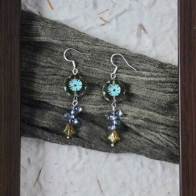 Floral drop earrings with 925 sterling silver highlight elegant design for office or daily wear.