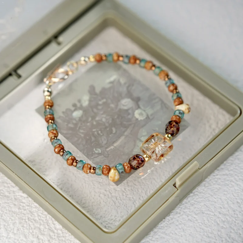 Bohemian beaded bracelet features vibrant colors and comes with a delicate gift box for effortless gifting
