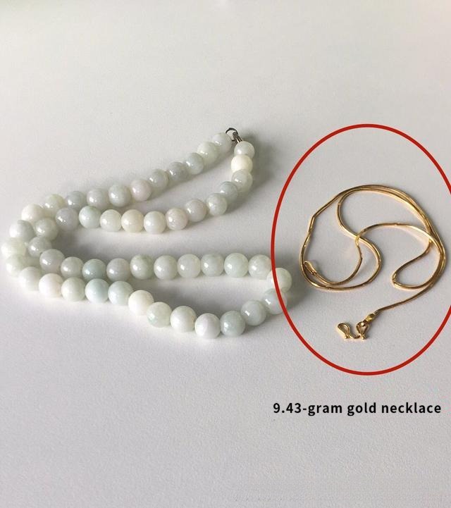 Gold snake chain, 9.43 grams, before Peonyjewels jewelry redesign service, fragile and outdated style