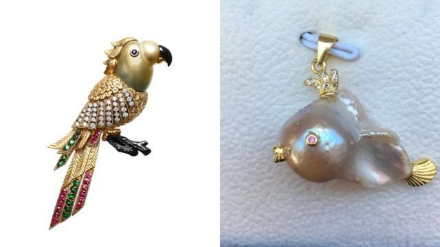 Left: PeonyJewels custom jewelry, Right: creative piece with concealment setting hiding minor flaws