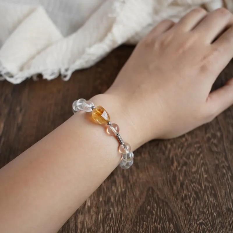 Handmade natural crystal bracelet designed for everyday wear.