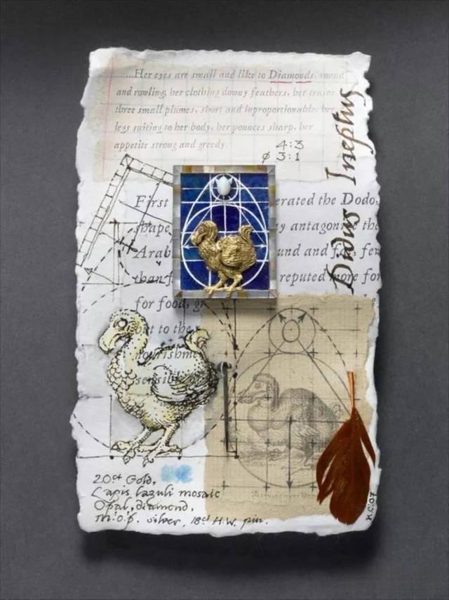 Kevin Coates jewelry featuring a rooster design alongside its hand-drawn sketch, showcasing dark-romantic style and intricate craftsmanship
