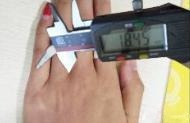 Use a vernier caliper to measure your finger diameter accurately for ring sizing.