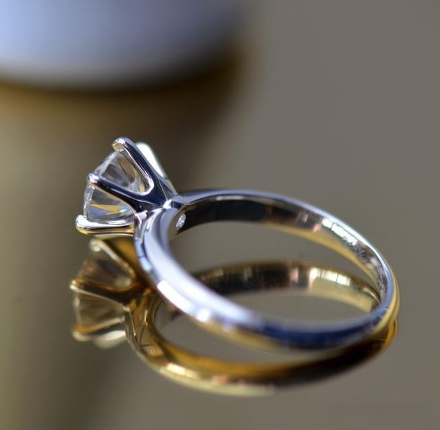 Peonyjewels custom-designed classic six-prong diamond ring, featuring a timeless setting that securely holds the diamond while maximizing its brilliance.