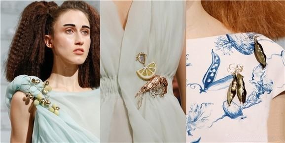 Brooch displayed in multiple positions, showing how different placements can transform the overall outfit style.