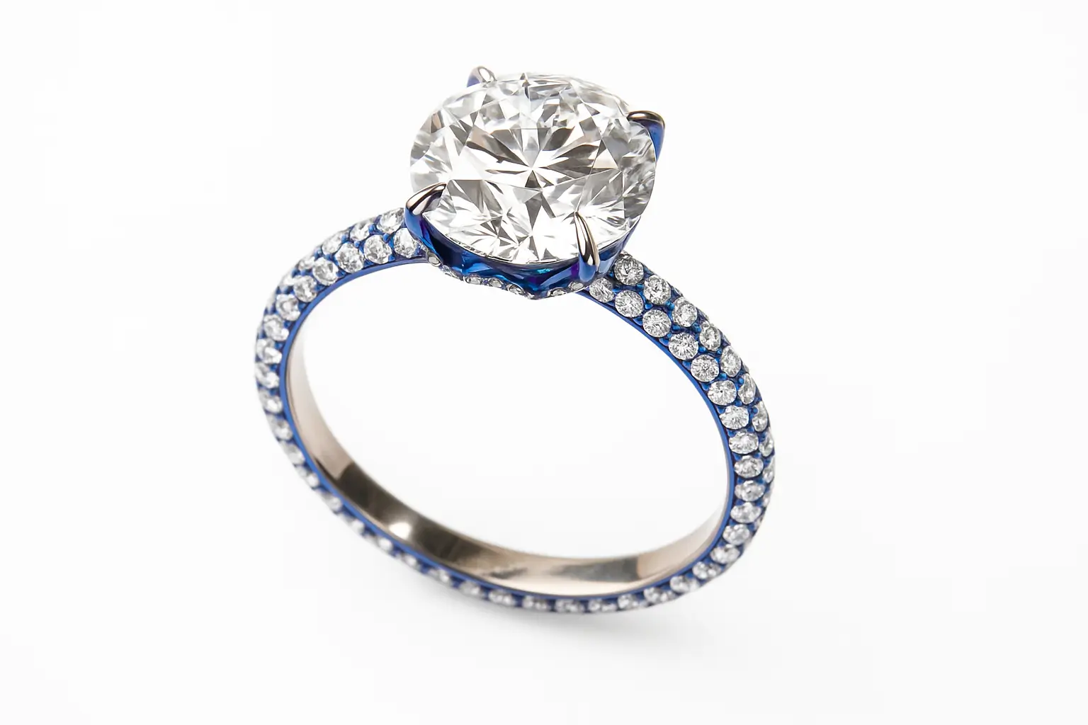 Close-up of a stunning engagement diamond ring showcasing clarity, brilliance, and sparkle