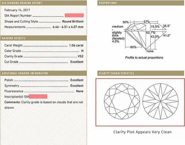 GIA SI2 diamond clarity plot appears very clean, which may indicate a milky diamond with cloud-like inclusions