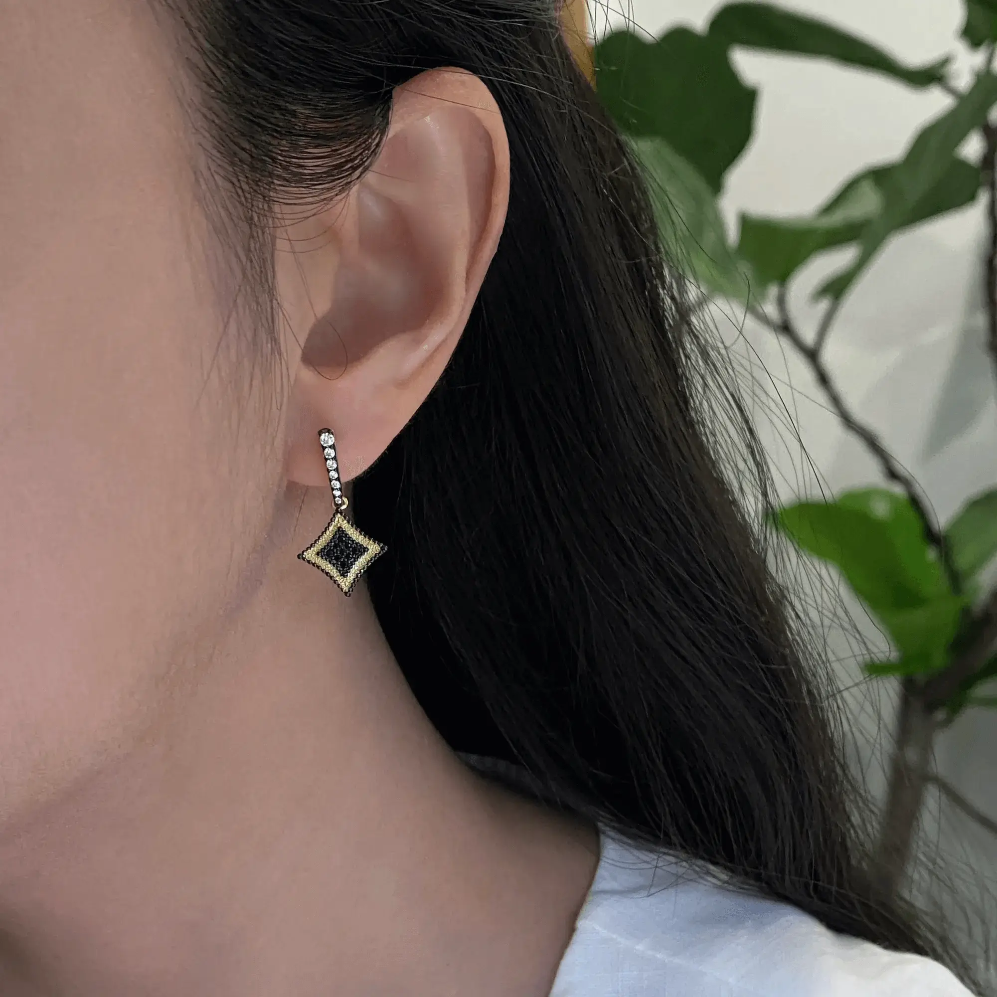 Handmade original design silver earrings, showcasing unique and elegant style.