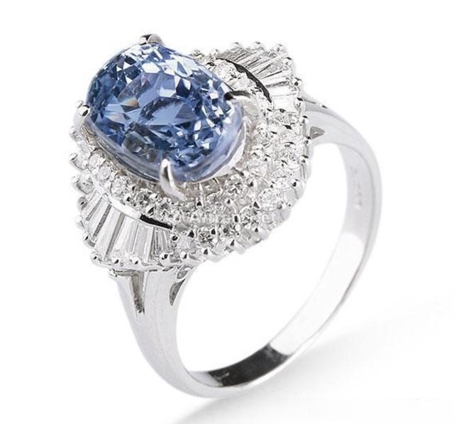 Pastel blue sapphire ring featuring a soft, delicate hue that appeals to those who appreciate understated elegance over bold expression.