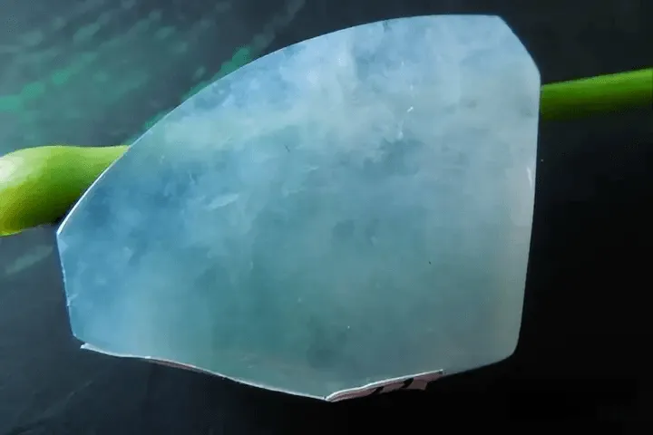 Cut jadeite with fully visible interior and texture, clear quality for confident purchase