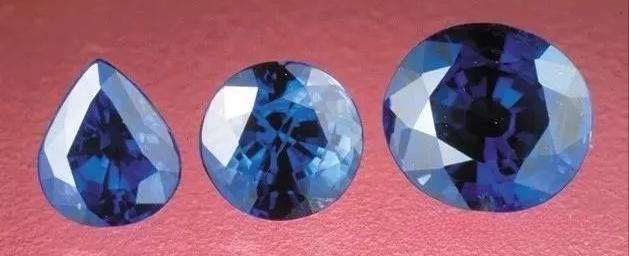 Thai sapphire in various cuts, known for its rich color and excellent clarity.