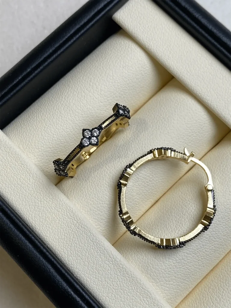 Vintage silver earrings for women with four-leaf clover design, perfect for work or social gatherings.