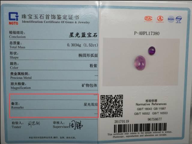 Red circle highlighting the remarks section to detect a fake jewelry certificate.