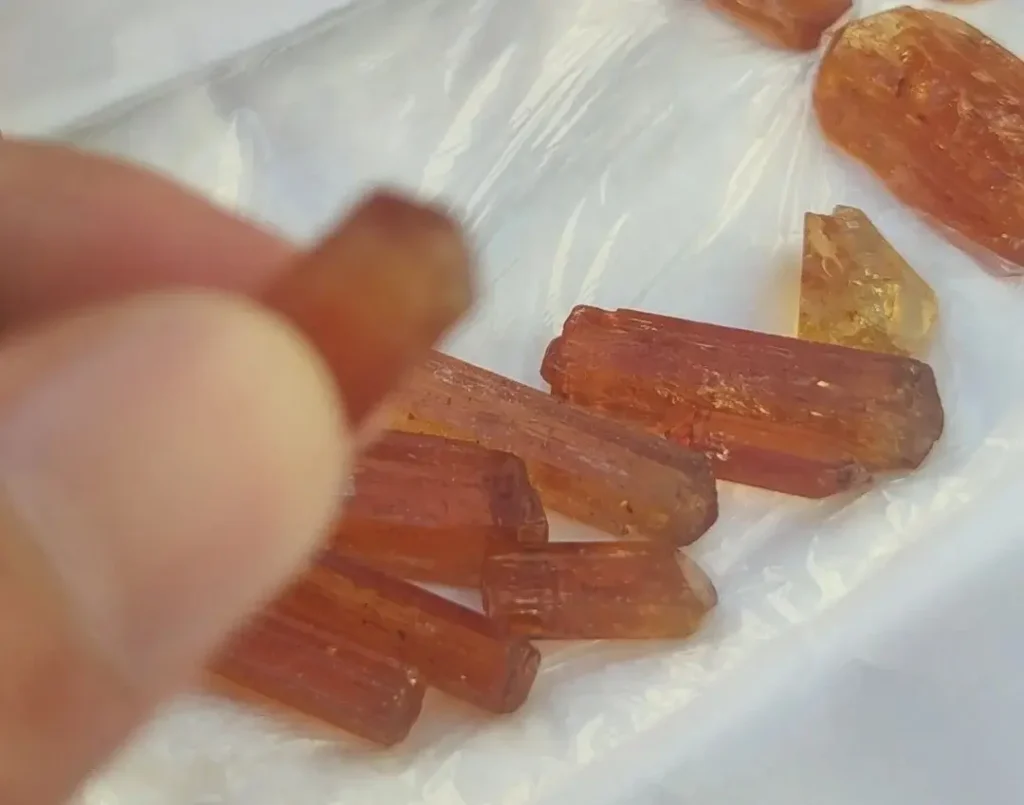 Large, complete topaz crystal from Minas Gerais, Brazil, showing clear faces and stable structure.
