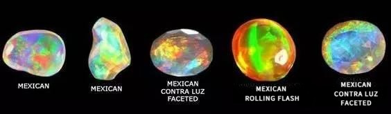 Opal Buying Guide: Faceted Mexican Fire Opals in cherry red and orange showing volcanic transparency.