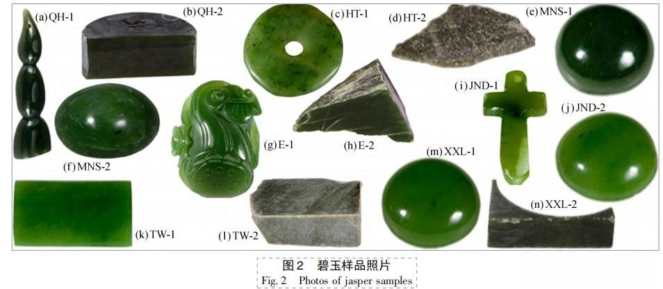 Various nephrite jade samples showing the dense, interlocking fibrous structure of tremolite.