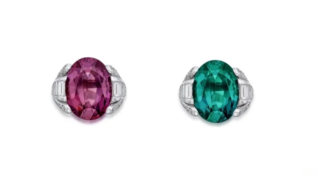 The record-breaking 16-carat Alexandrite that sold for $1.92 million at Sotheby's New York.