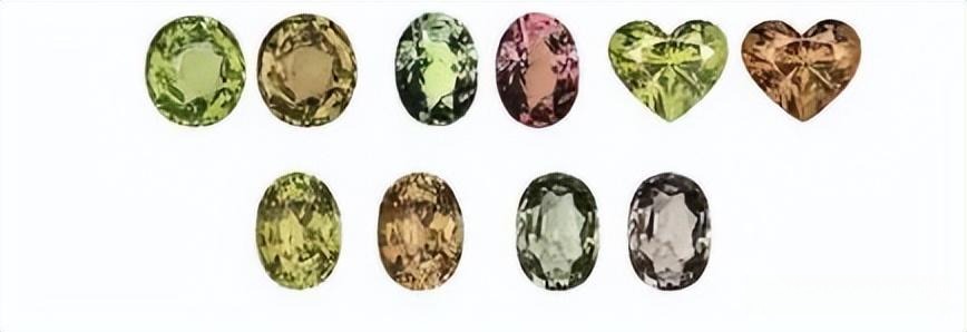 A large faceted Sri Lankan alexandrite showing yellowish-green to brownish-red colors.