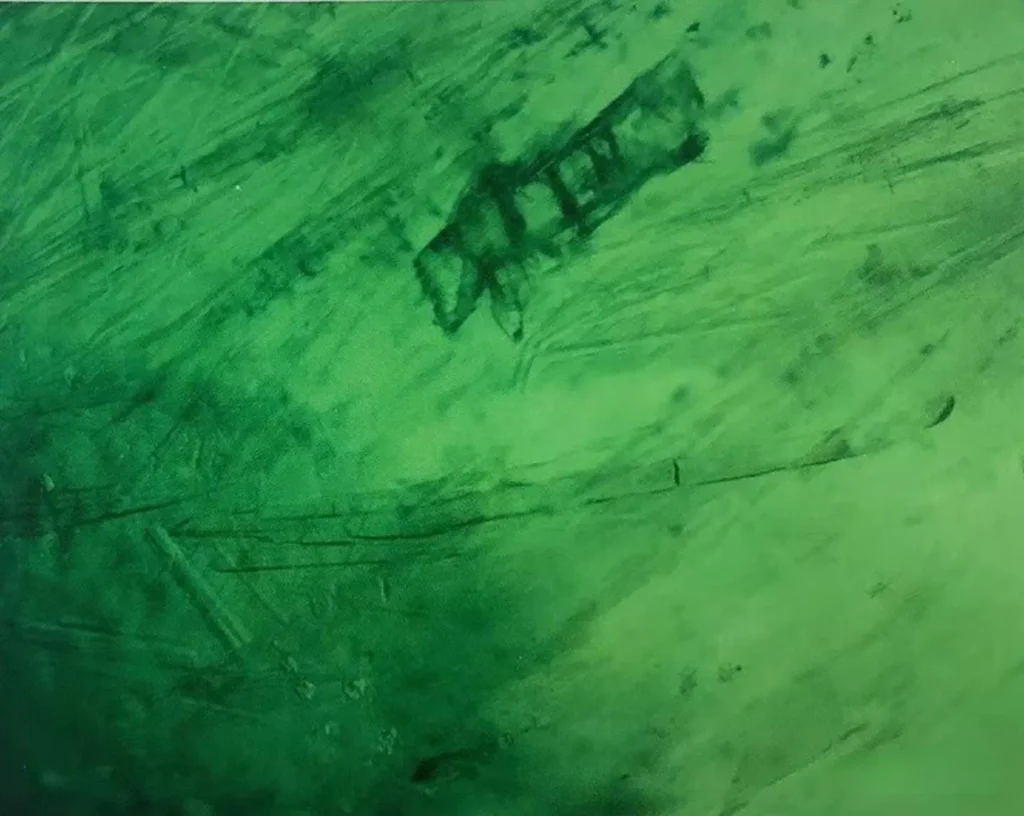 Russian gemstone emerald from the Ural Mountains showing bamboo-like phlogopite mica inclusions.